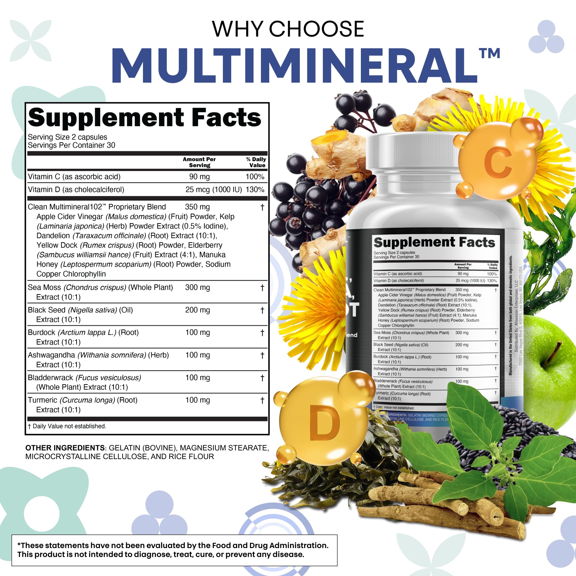 Frasco Clean Nutraceuticals abierto con cápsulas listas para tomar rápidamente