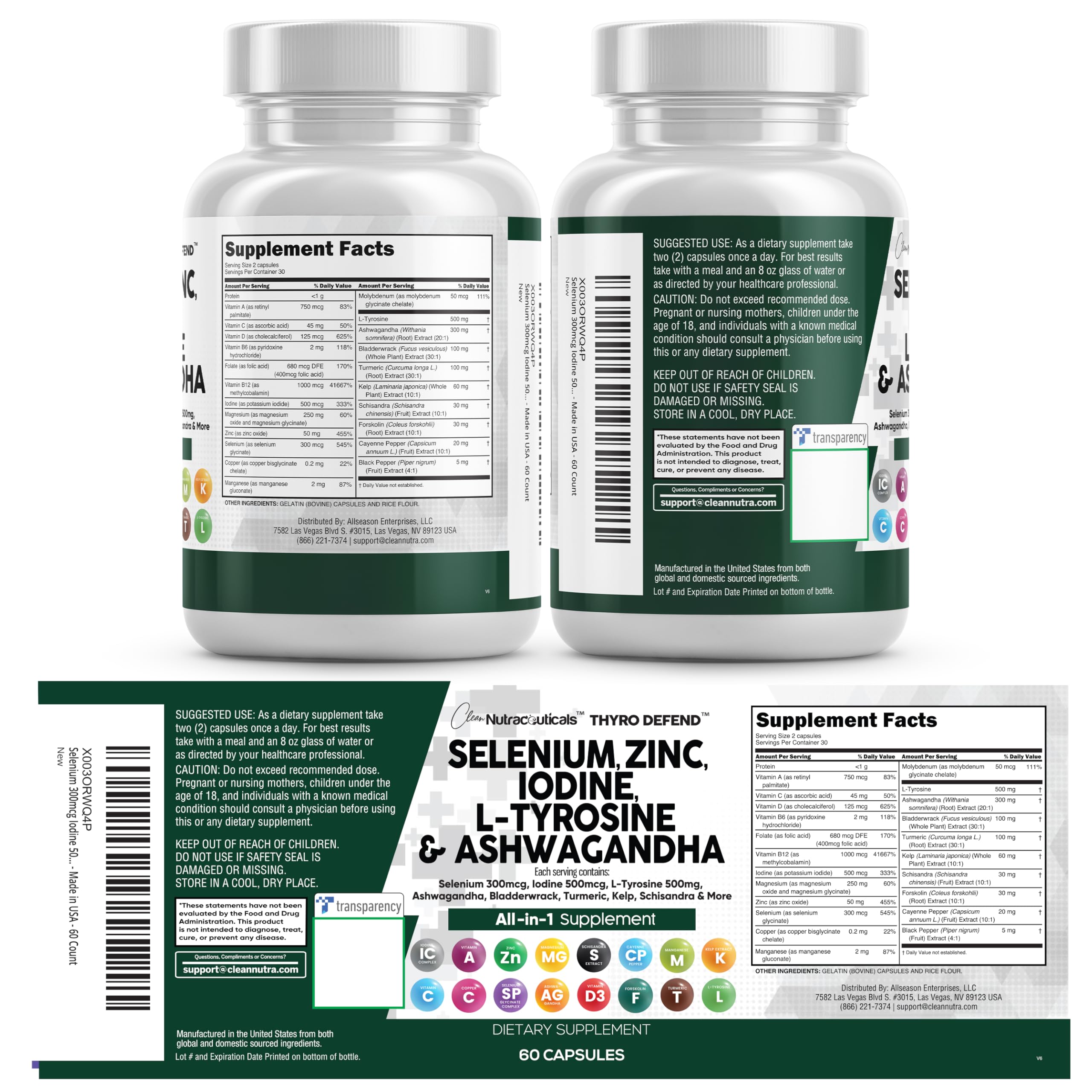 Clean Nutraceuticals envase abierto mostrando cápsulas listas para la toma diaria