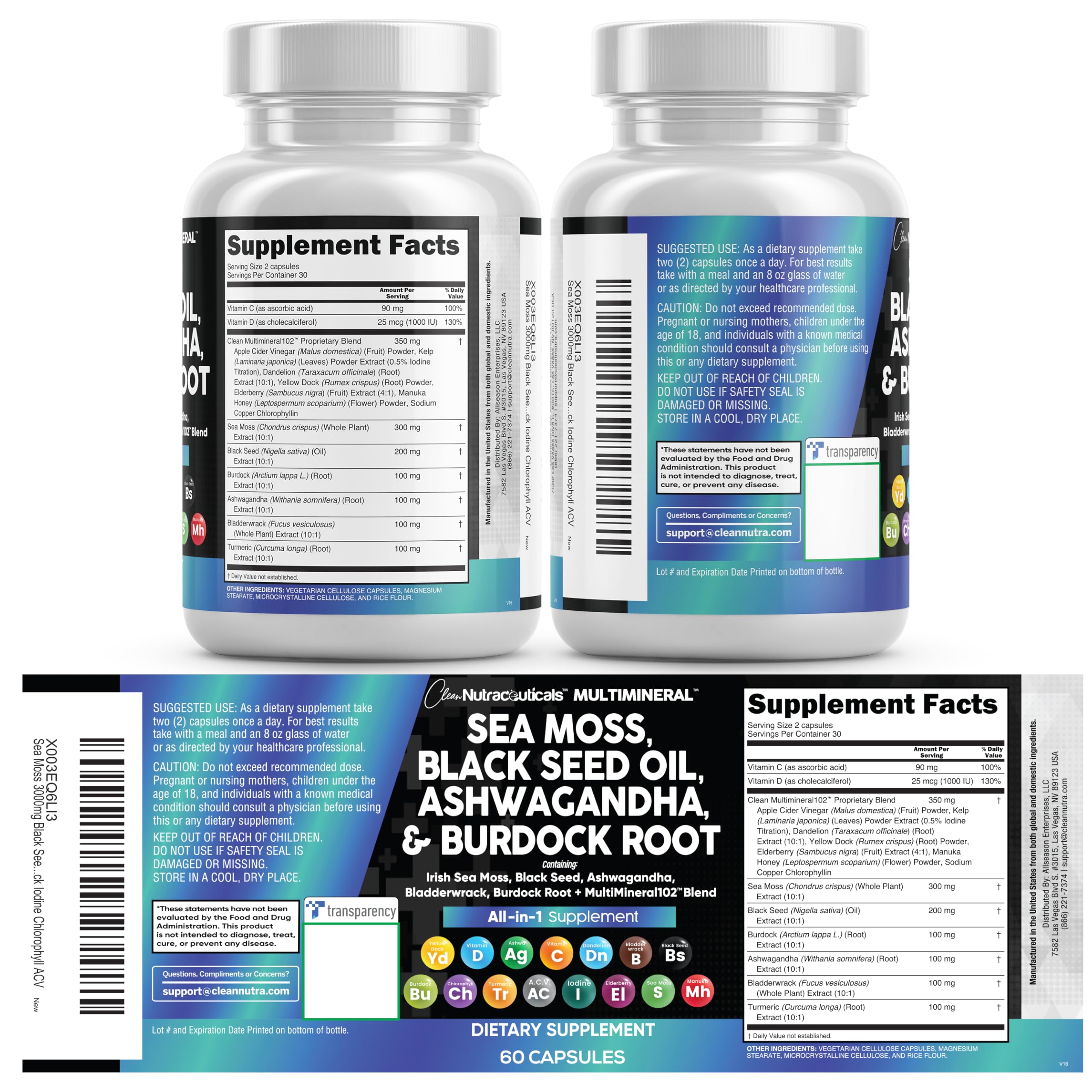 Botella Clean Nutraceuticals dentro de maleta para llevar suplemento en viajes