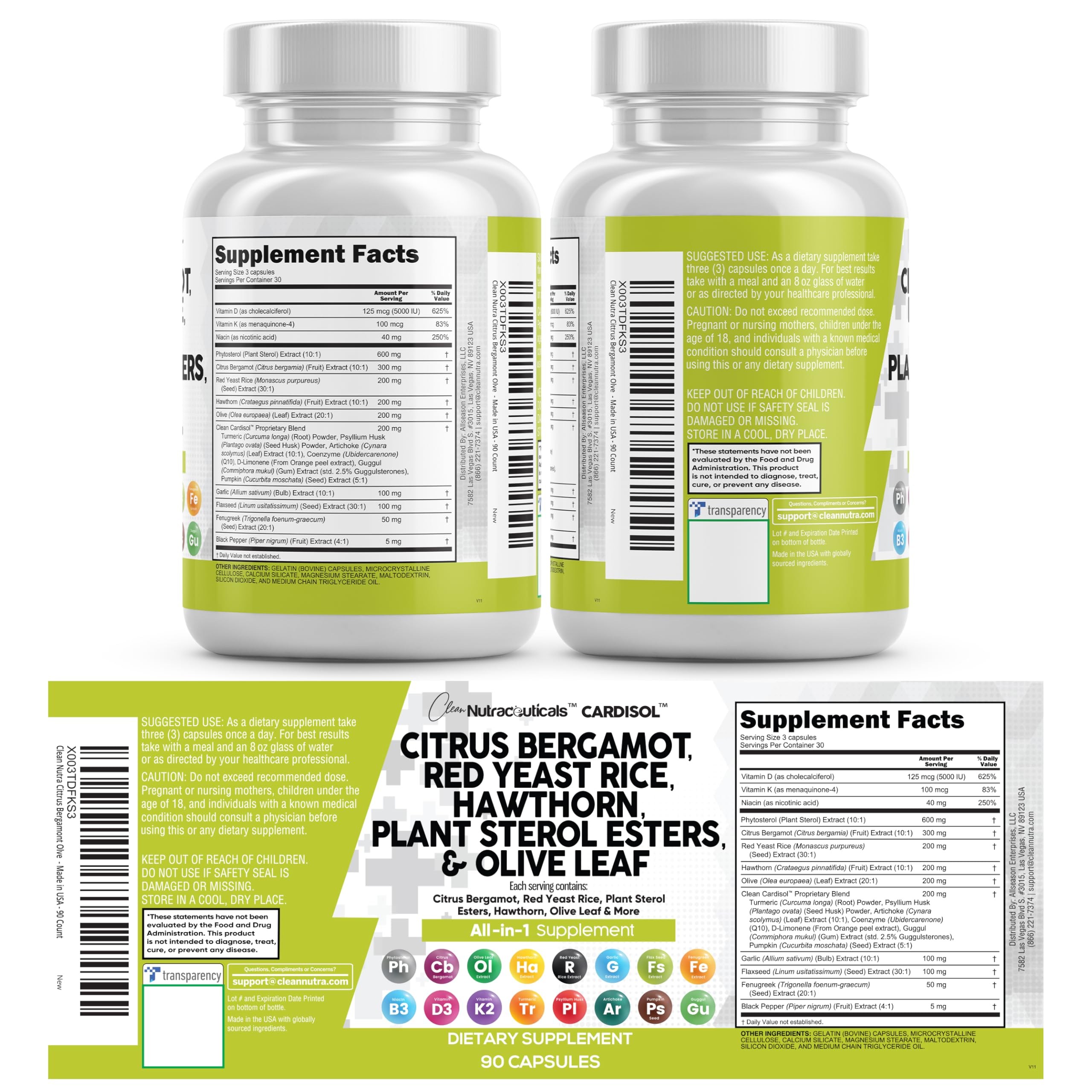Clean Nutraceuticals frasco en ambiente de estilo de vida saludable