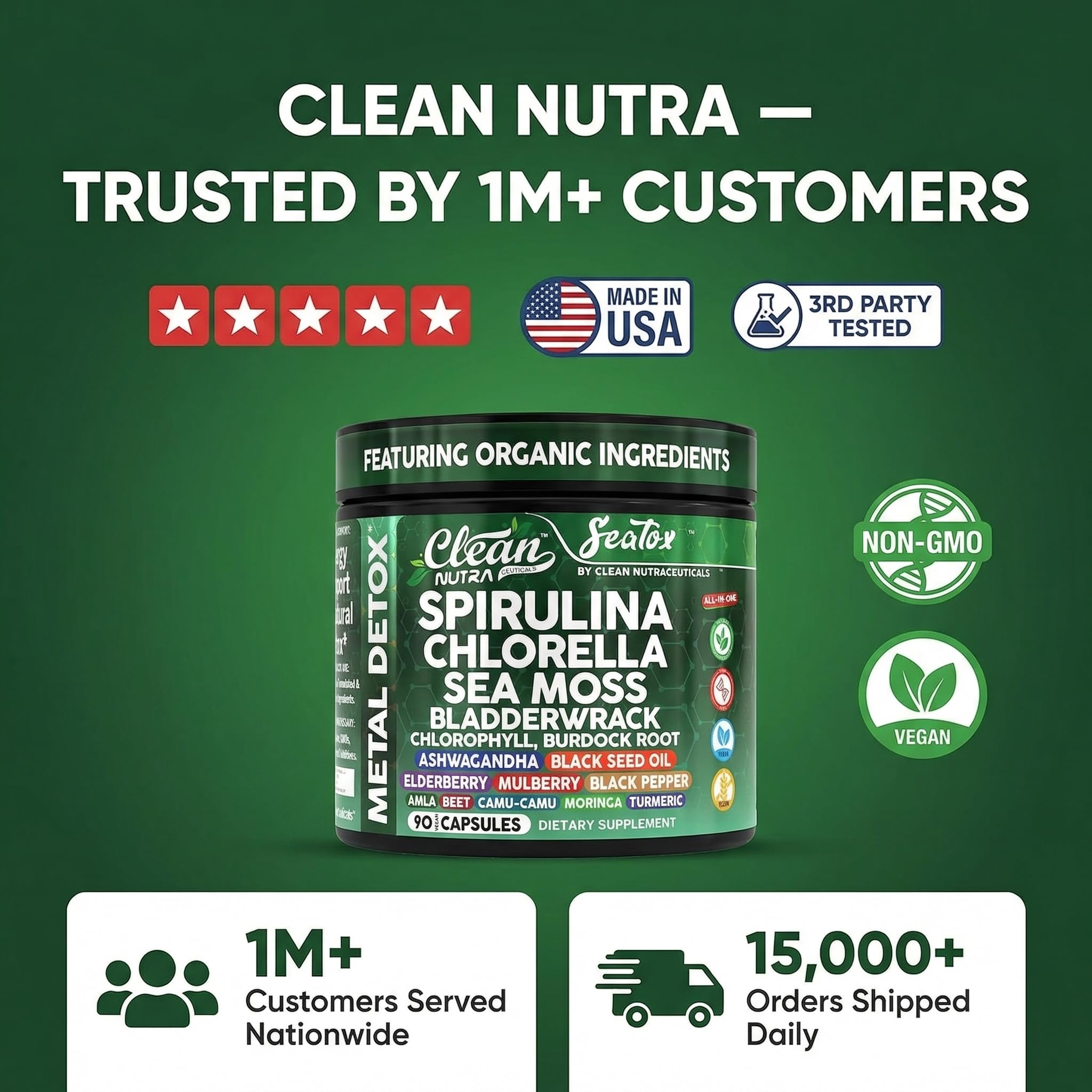 Clean Nutraceuticals frasco junto a desayuno saludable para uso diario