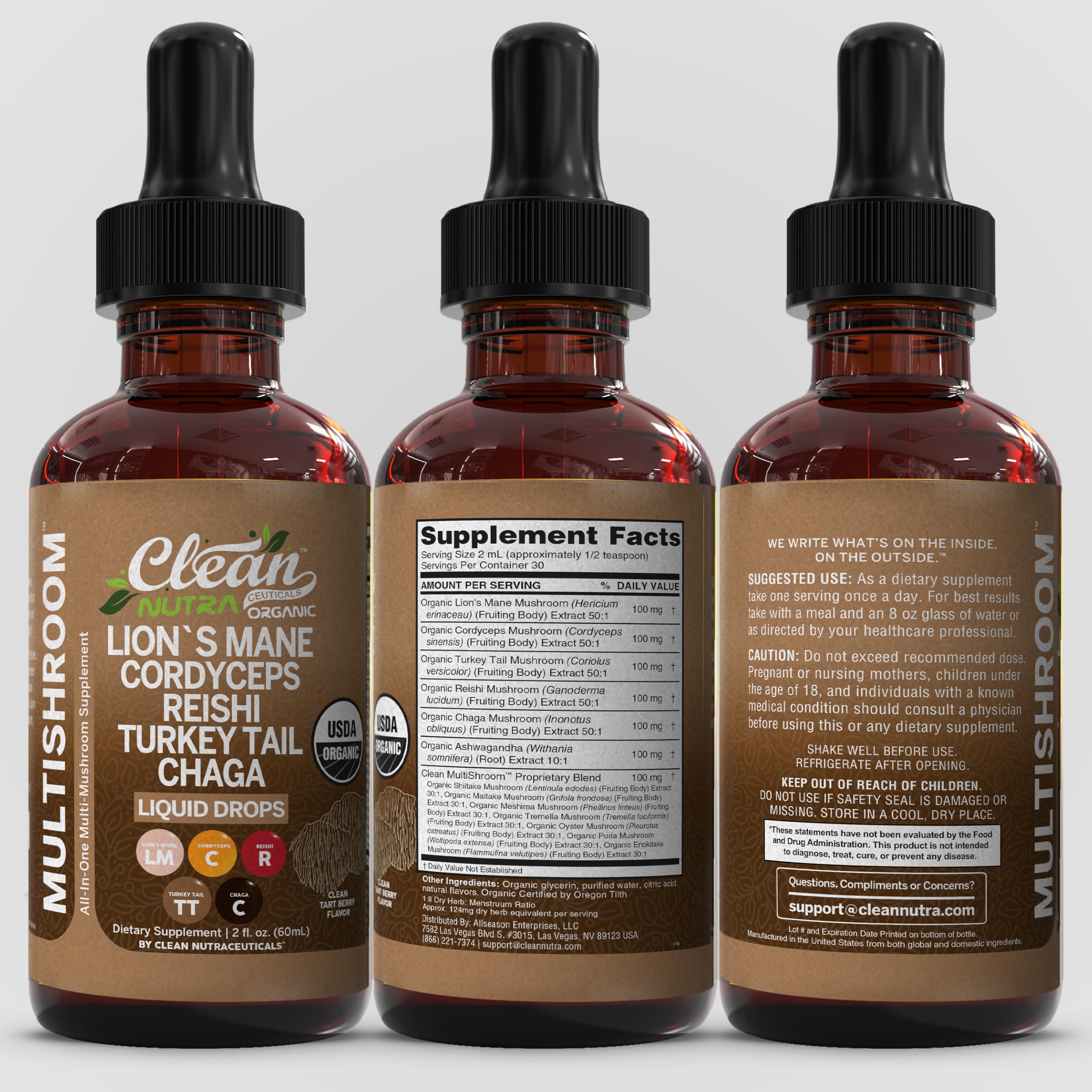 Clean Nutraceuticals frasco en encimera de cocina mostrando uso cotidiano