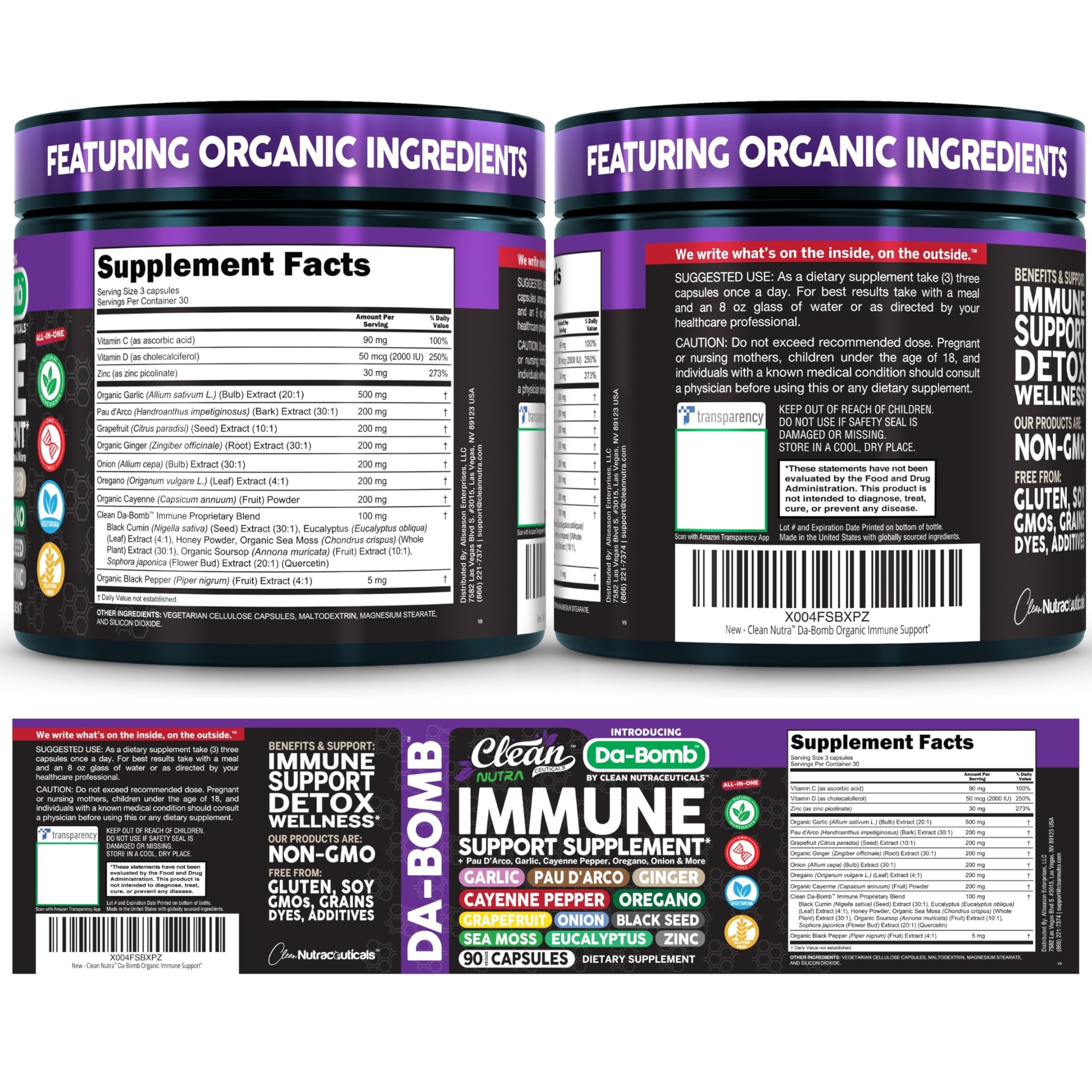 Clean Nutraceuticals frasco en cocina estilo de vida saludable