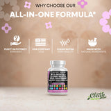 Escena de estilo de vida Clean Nutraceuticals en baño natural promoviendo bienestar