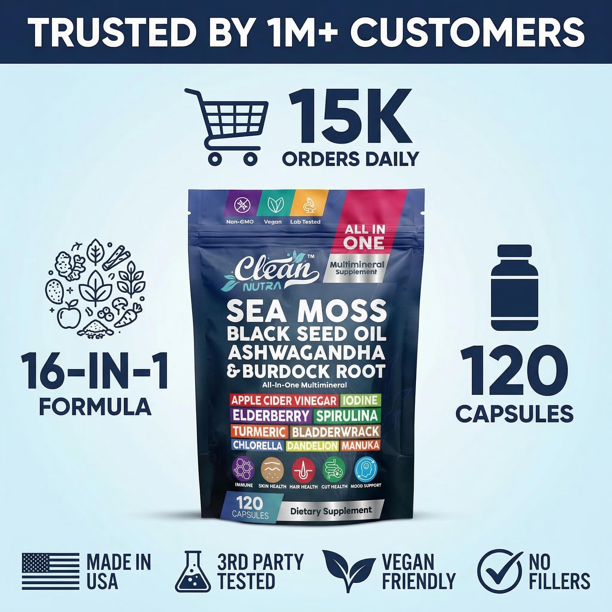 Clean Nutraceuticals frasco en cocina para integrar en rutina diaria