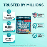 Clean Nutraceuticals EternaGlow estilo de vida mesa con frutas y suplementos