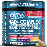 Clean Nutraceuticals EternaGlow frontal botella mostrando etiqueta y beneficios