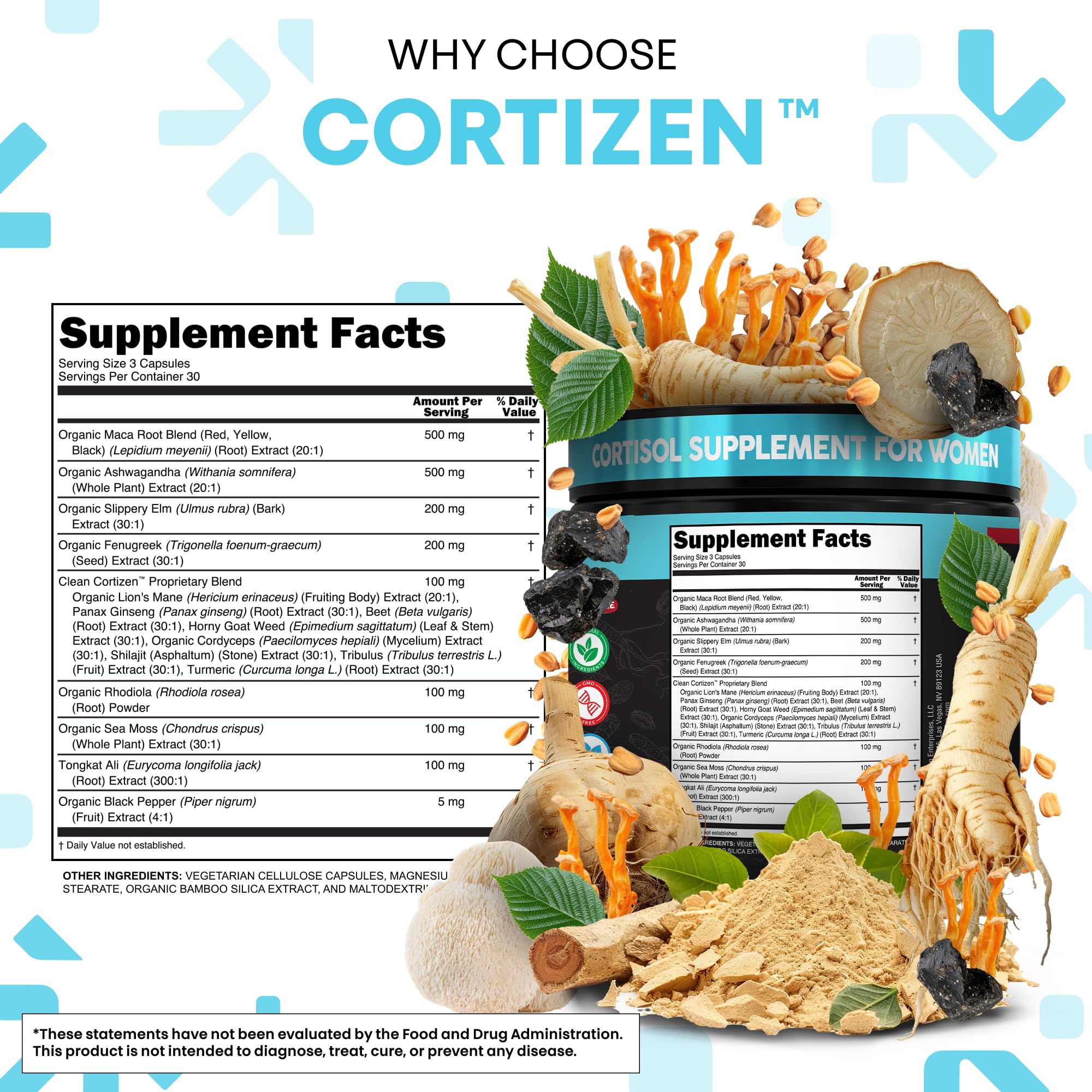Clean Nutraceuticals etiqueta nutricional y lista de ingredientes clara