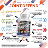 Clean Nutraceuticals etiqueta de ingredientes destacando glucosamina y cúrcuma