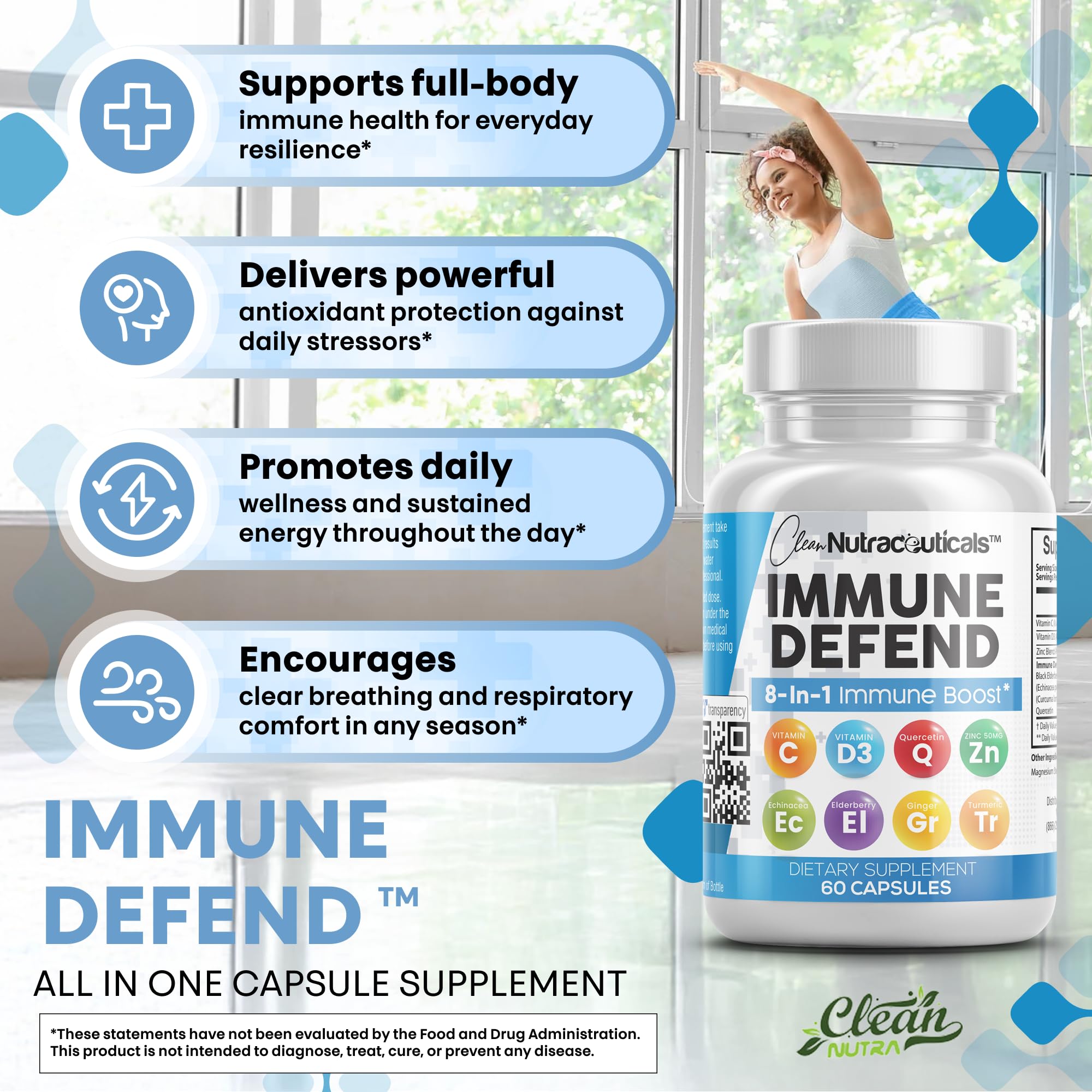 Clean Nutraceuticals etiqueta nutricional detalle de dosis e ingredientes