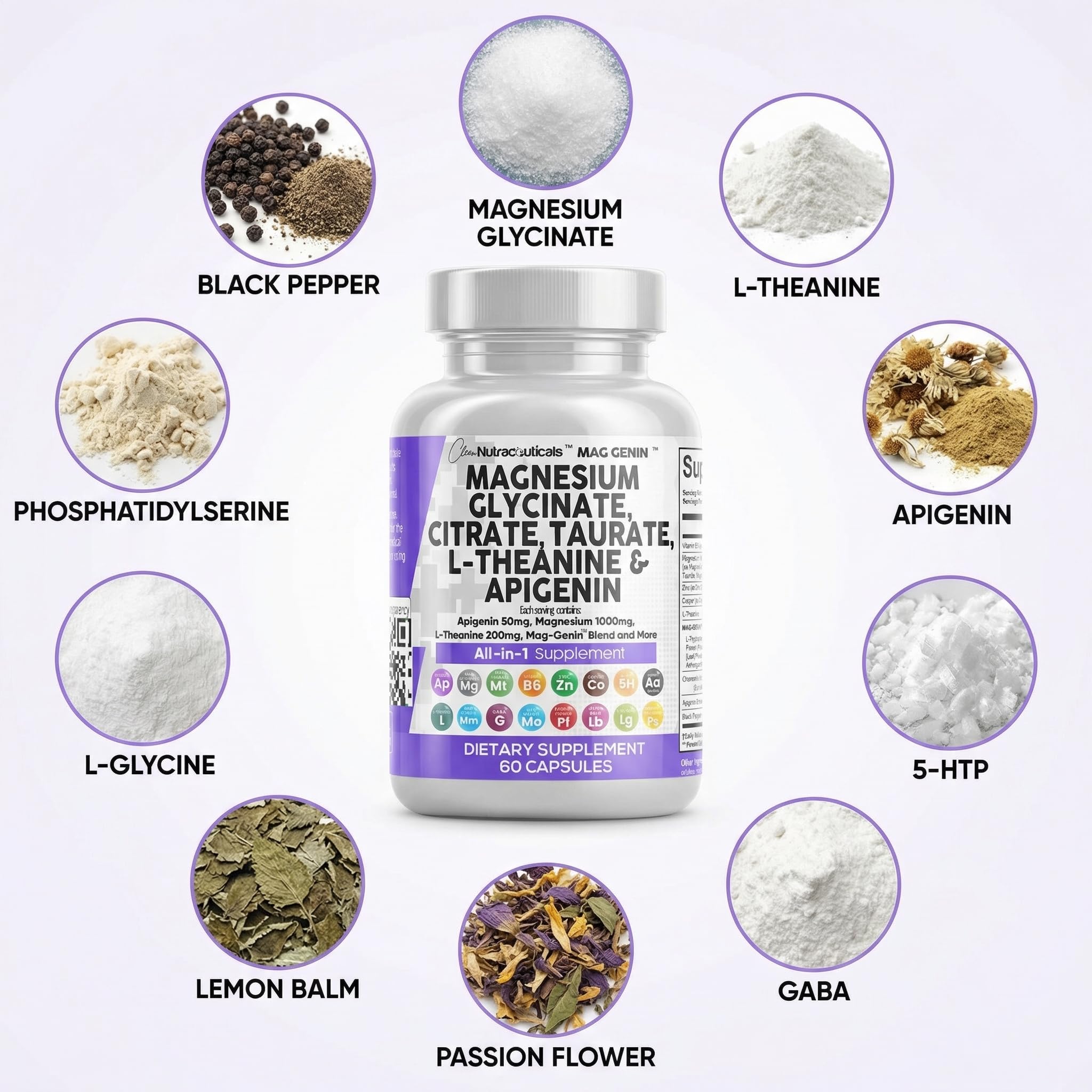 Clean Nutraceuticals etiqueta nutricional detallada con ingredientes claros y trazabilidad
