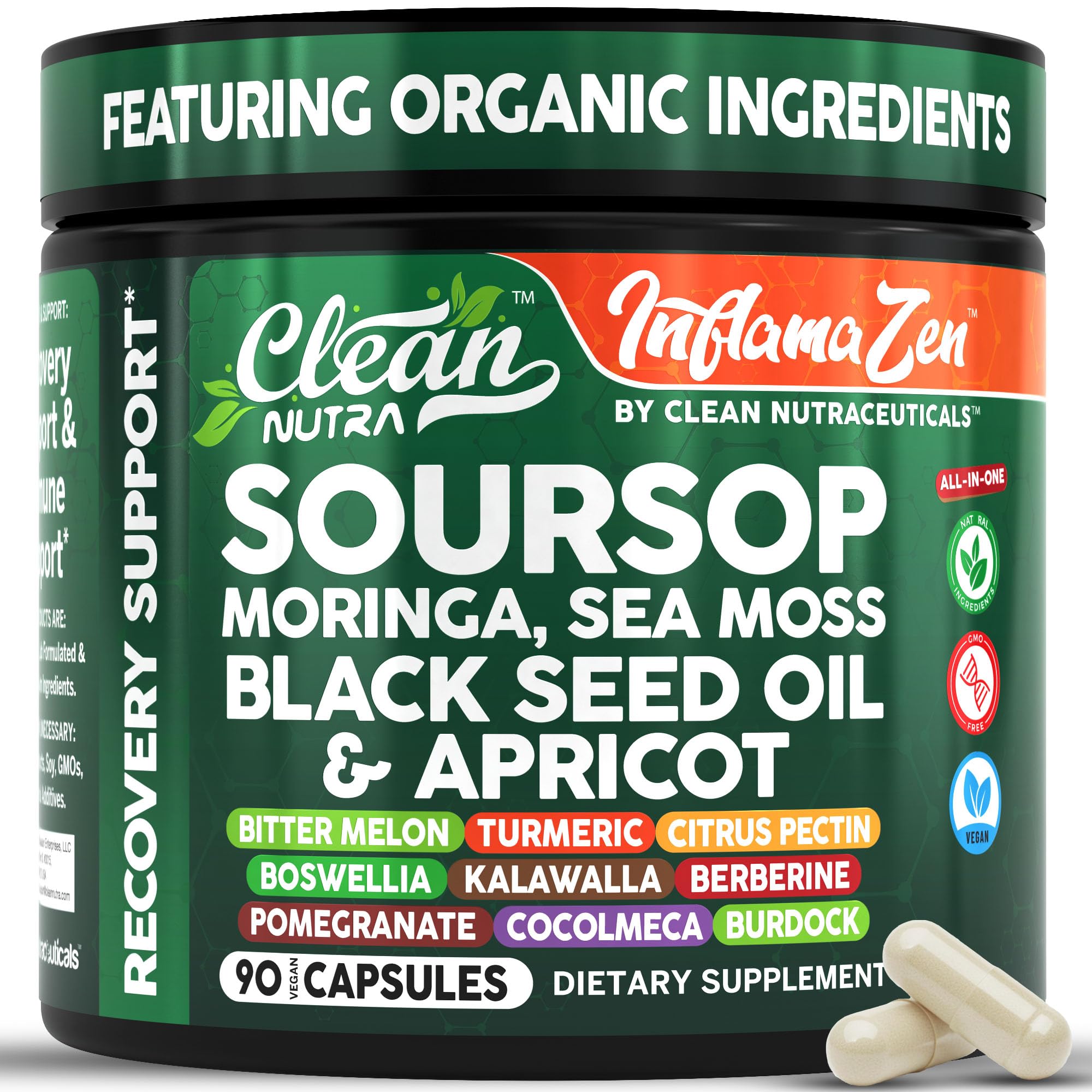 Clean Nutraceuticals frasco delante mostrando diseño y conveniencia diaria
