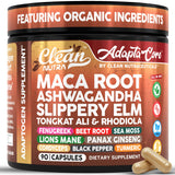 Clean Nutraceuticals frasco frontal mostrando 90 cápsulas para energía
