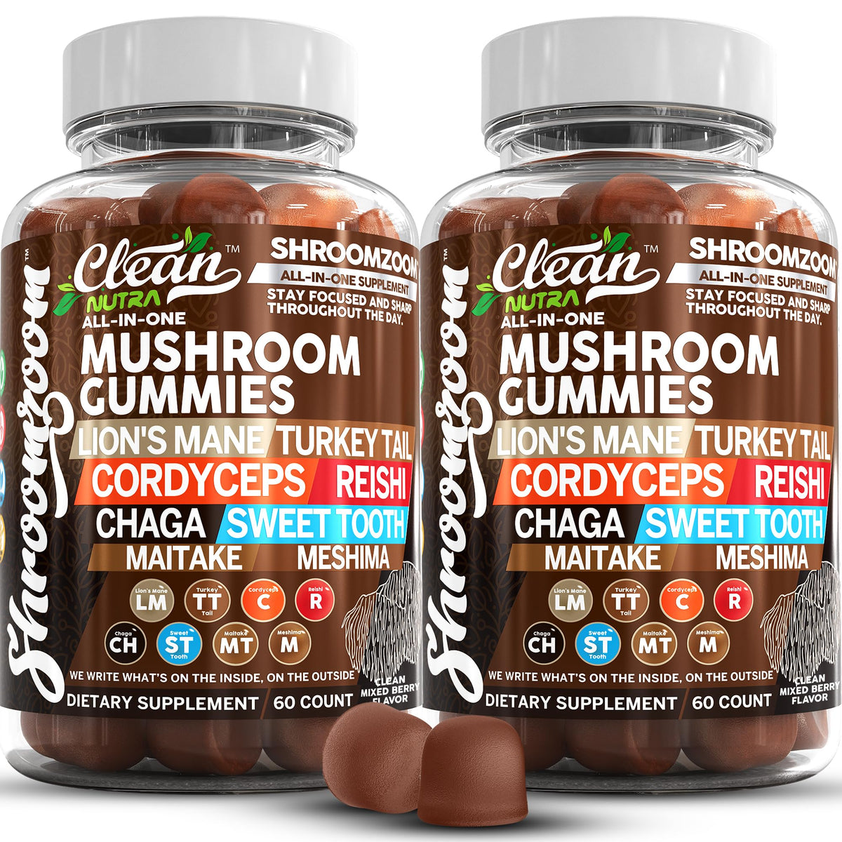 Clean Nutraceuticals empaque frontal mostrando el pack doble y facilidad de uso