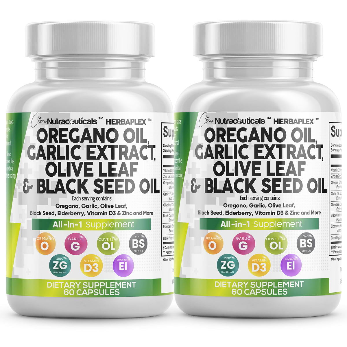 Clean Nutraceuticals frente del empaque mostrando 2 pack y beneficios