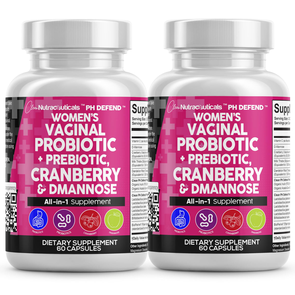 Clean Nutraceuticals frontal del envase mostrando la marca y beneficios visibles