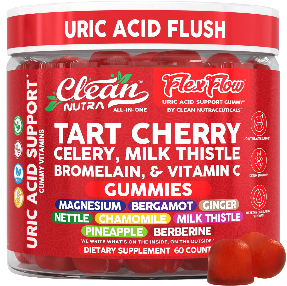 Clean Nutraceuticals frente del producto mostrando el envase y beneficios claros