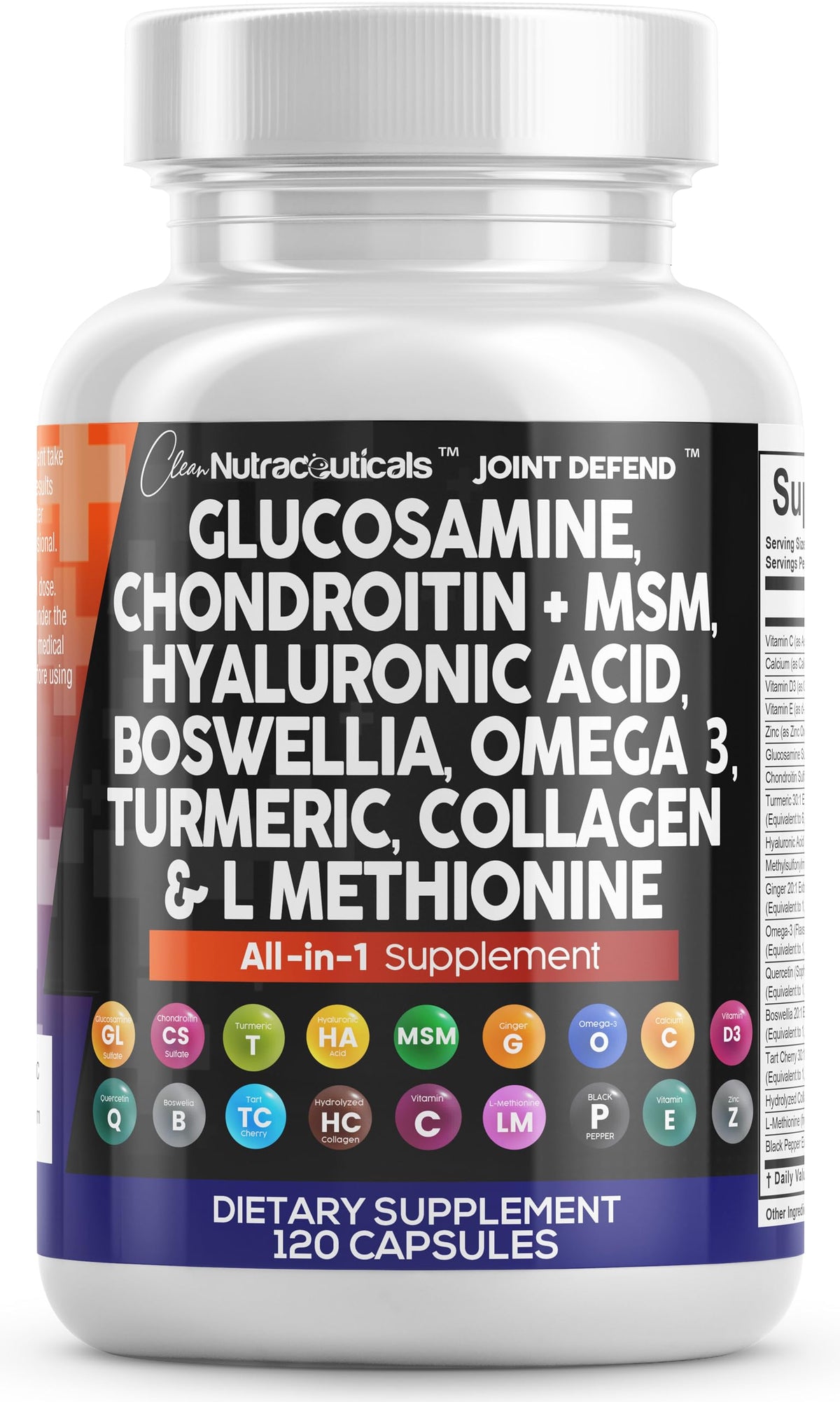 Clean Nutraceuticals envase frontal de Joint Defend, vista clara del producto y beneficios