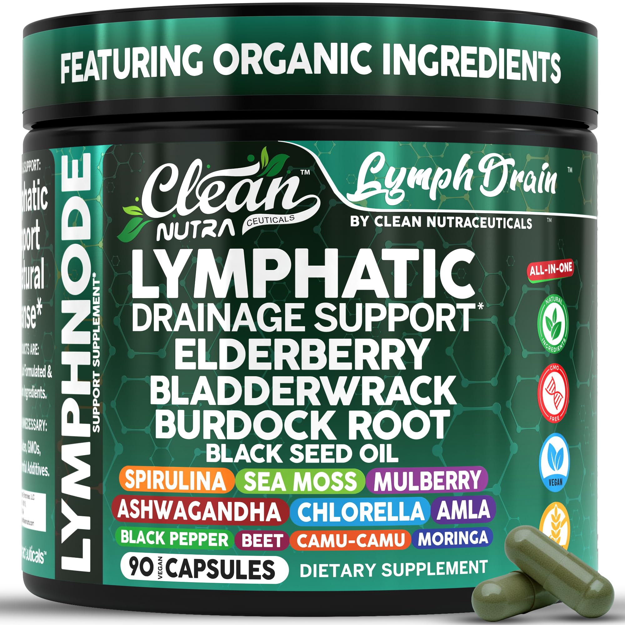 Clean Nutraceuticals frontal del producto mostrando envase y marca, conveniente