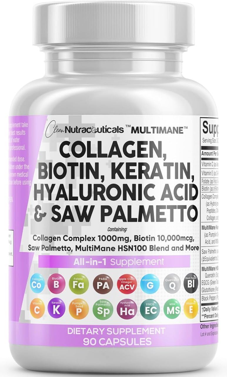Clean Nutraceuticals envase frontal mostrando 90 cápsulas y beneficios esenciales