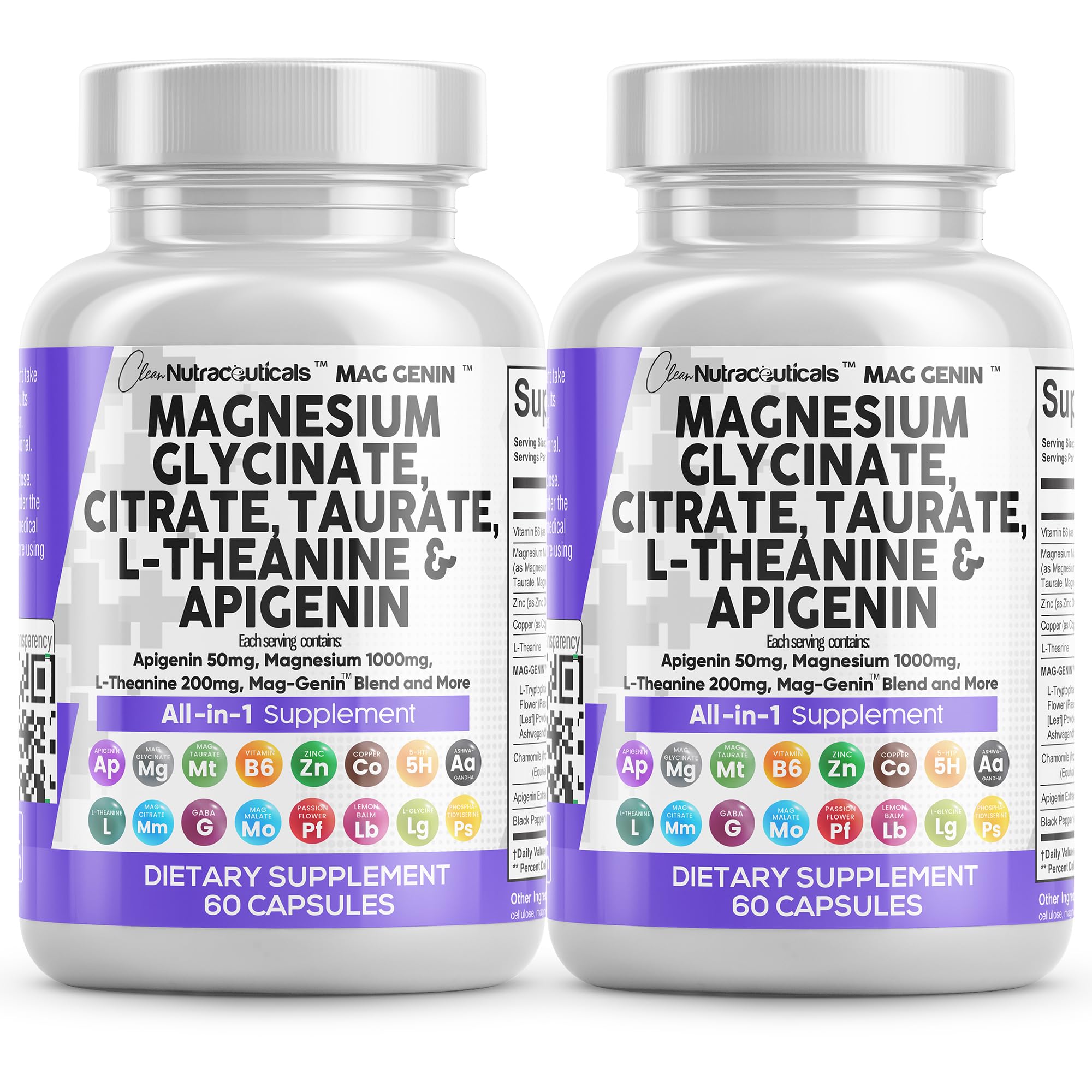 Clean Nutraceuticals frontal del envase mostrando fórmula completa y beneficios