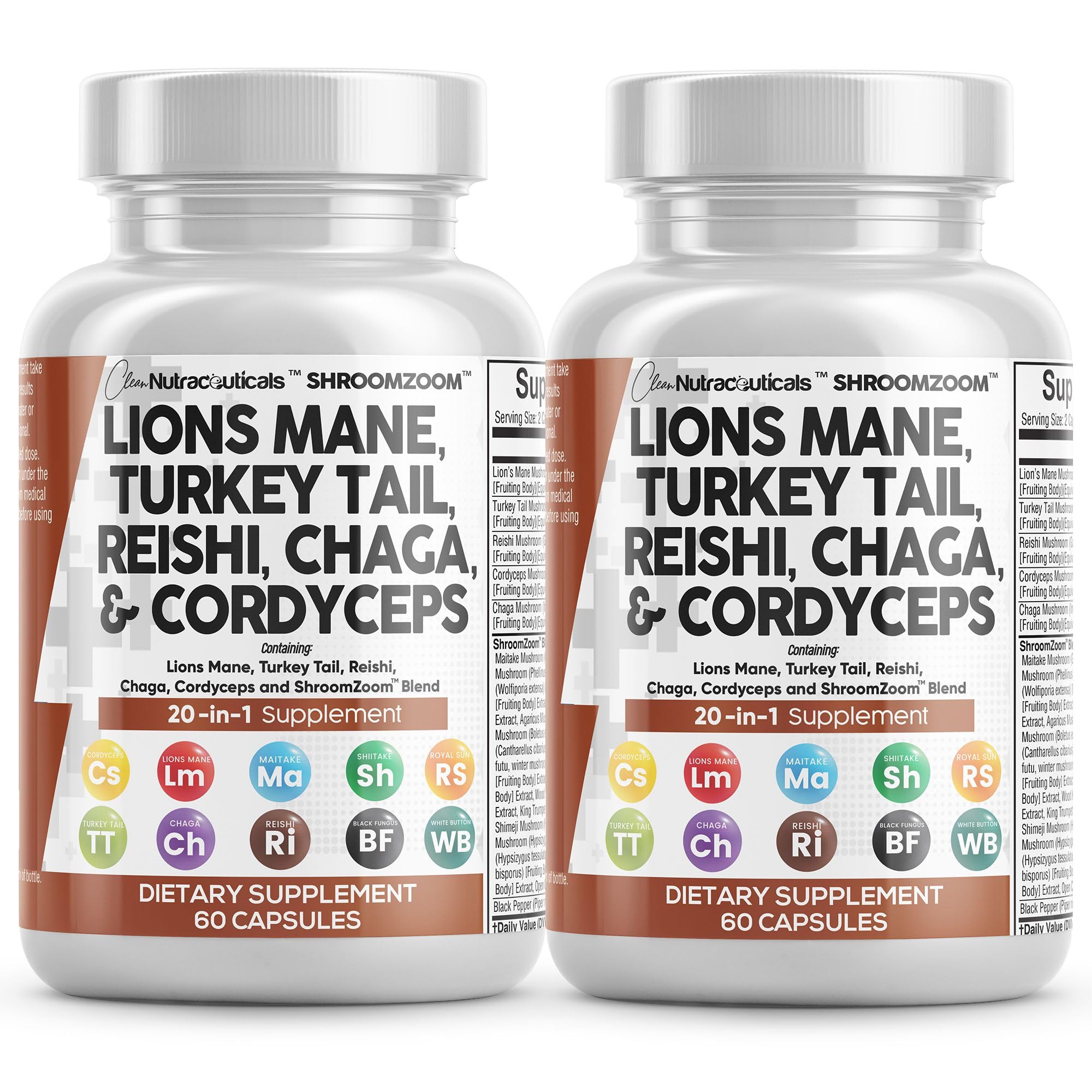Clean Nutraceuticals frasco frontal mostrando pack dúo y conveniencia