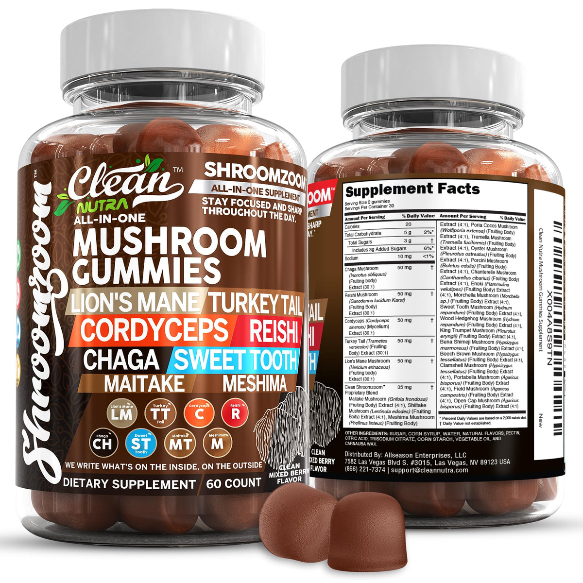 Clean Nutraceuticals envase frontal mostrando la marca y diseño claro