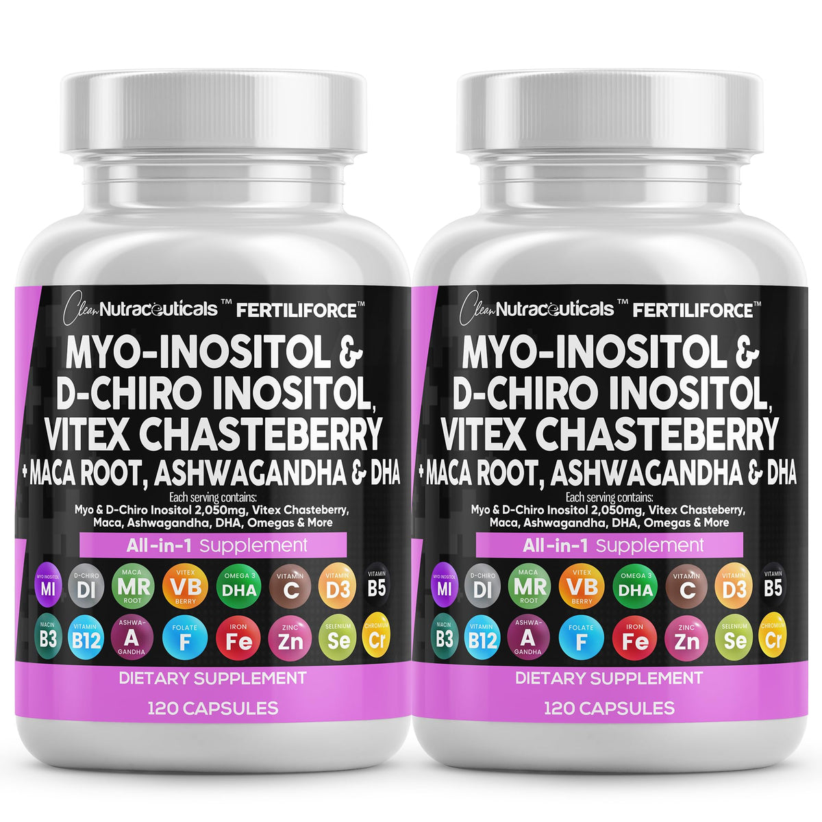 Clean Nutraceuticals frontal del paquete mostrando fórmula 40:1 y beneficios