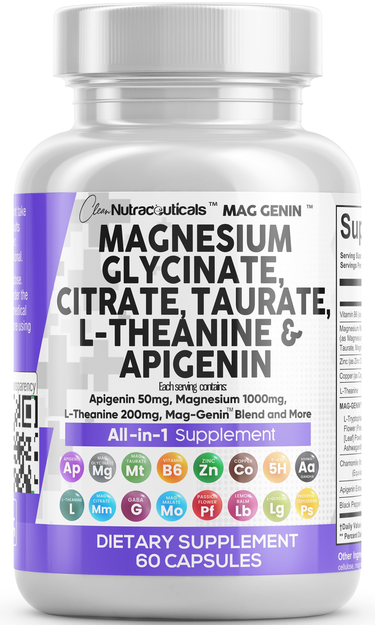 Clean Nutraceuticals frontal del envase mostrando el diseño y beneficio de combinación