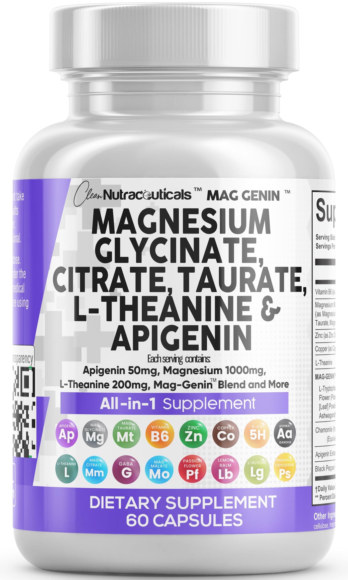 Clean Nutraceuticals frontal del envase mostrando el diseño y beneficio de combinación