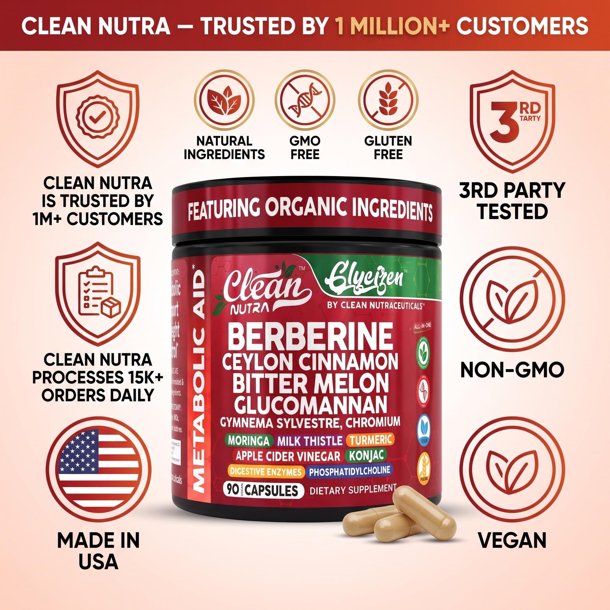 Clean Nutraceuticals producto en cocina moderna integrando suplemento en rutina diaria