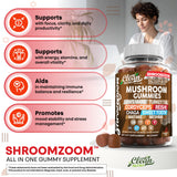 Botella abierta con gominolas Clean Nutraceuticals listas para tomar, ideal para llevar