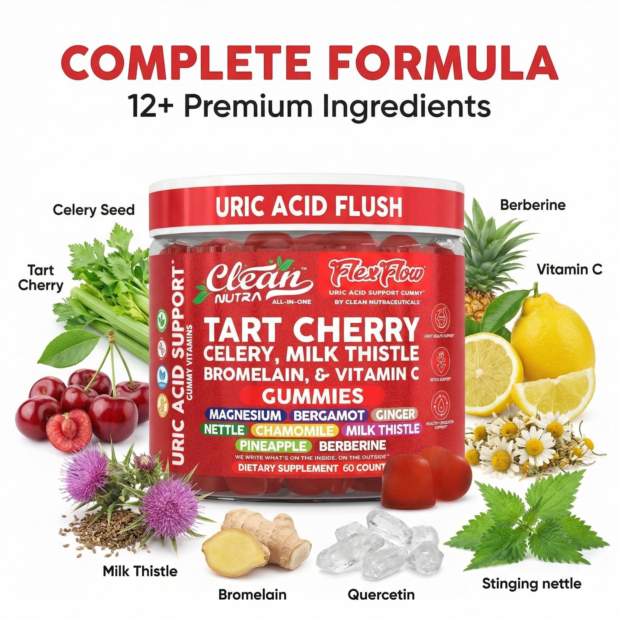 Clean Nutraceuticals gomita en mano para mostrar tamaño y facilidad de consumo