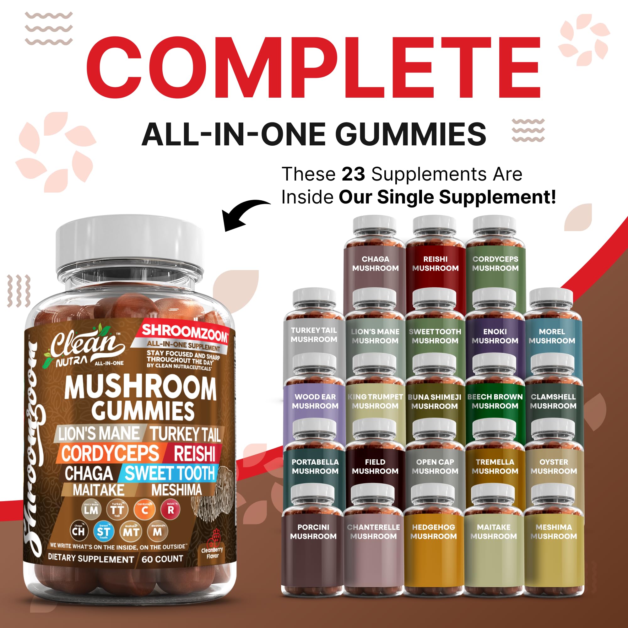 Clean Nutraceuticals gomita en mano que facilita la toma diaria