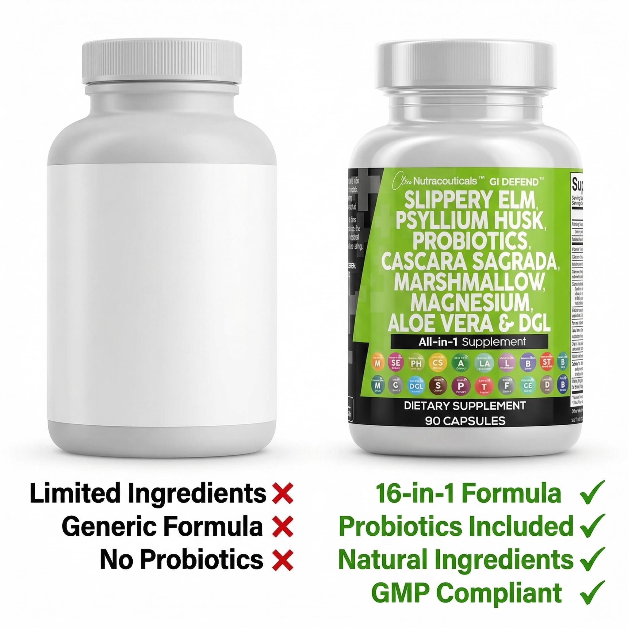 Clean Nutraceuticals cápsulas junto a moneda para comparar tamaño real