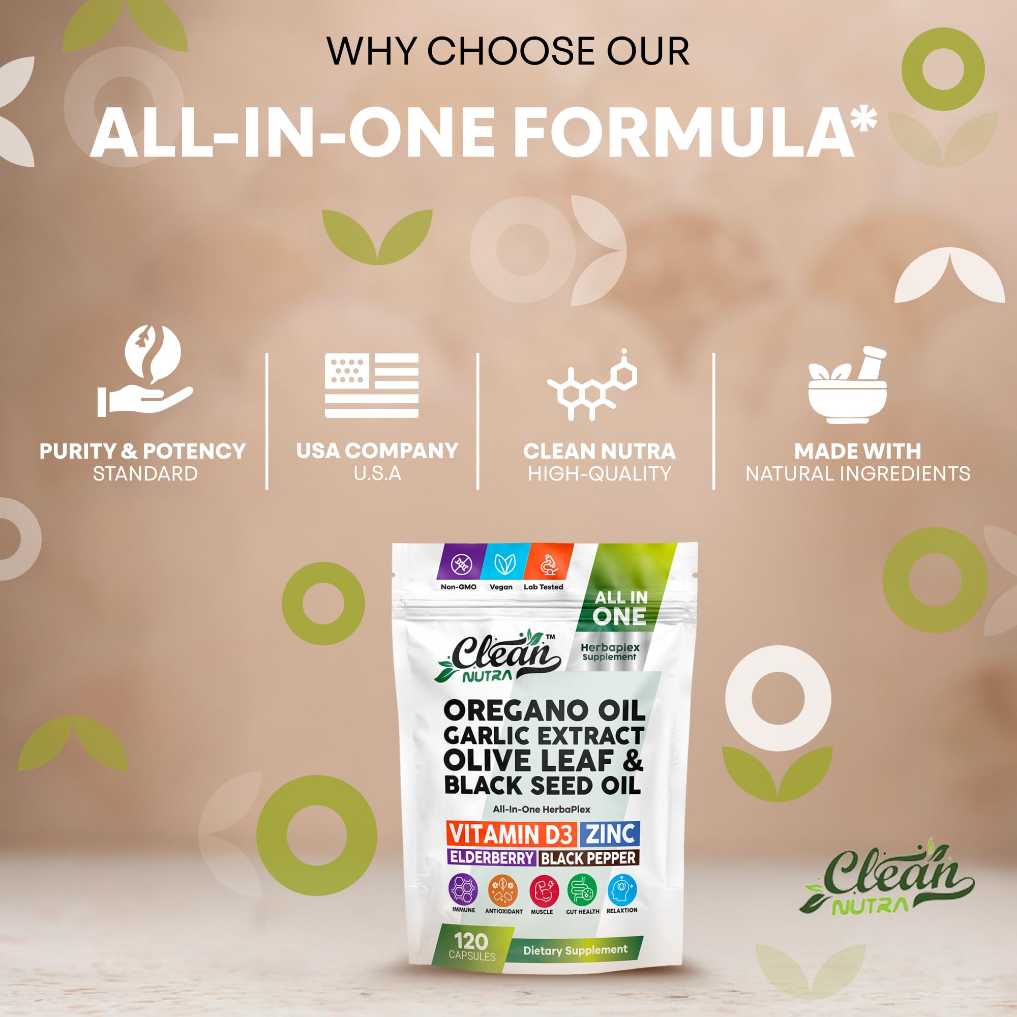 Clean Nutraceuticals estilo de vida activo con suplemento apoyando bienestar