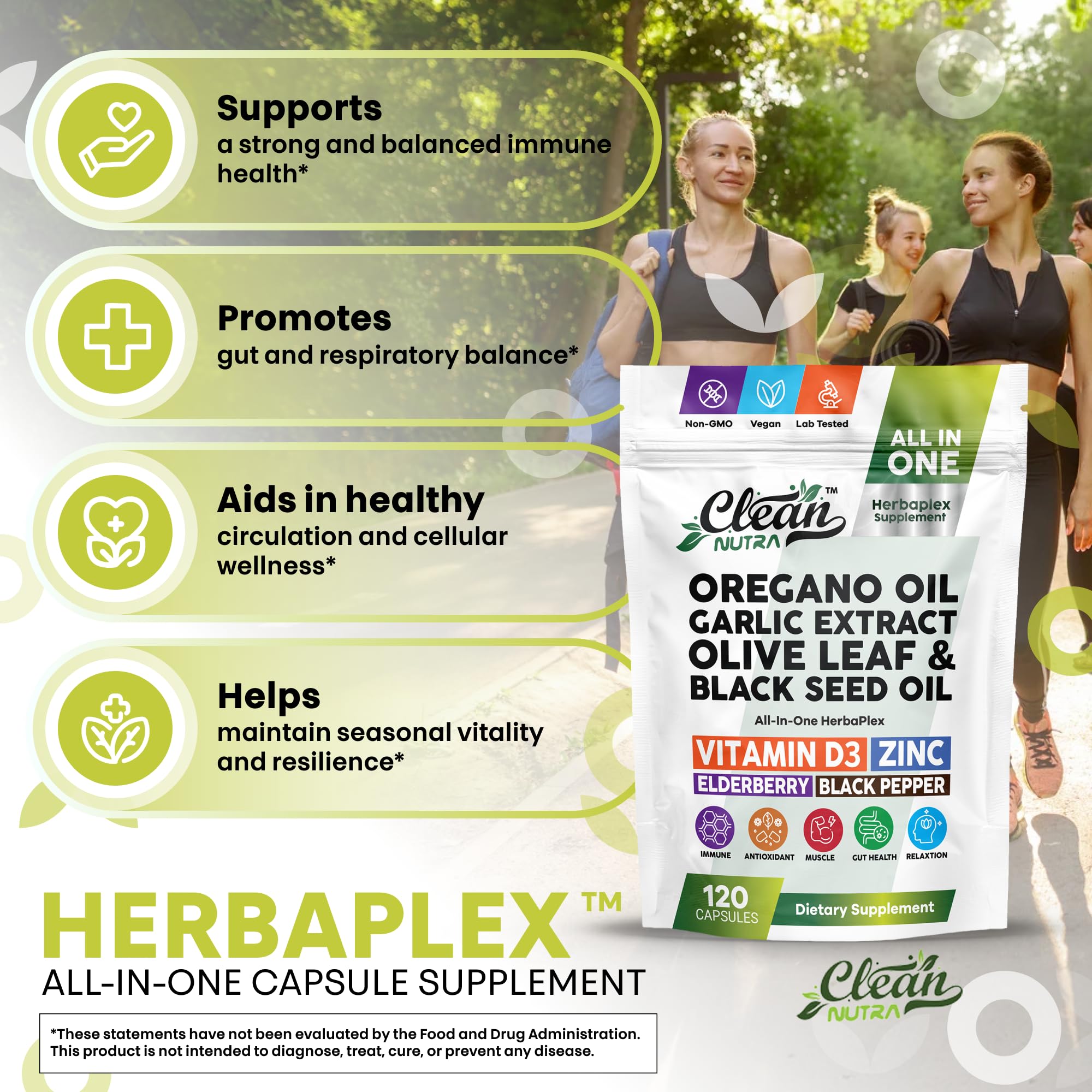 Clean Nutraceuticals cápsulas junto a regla para comparar tamaño real