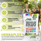 Clean Nutraceuticals cápsulas junto a regla para comparar tamaño real