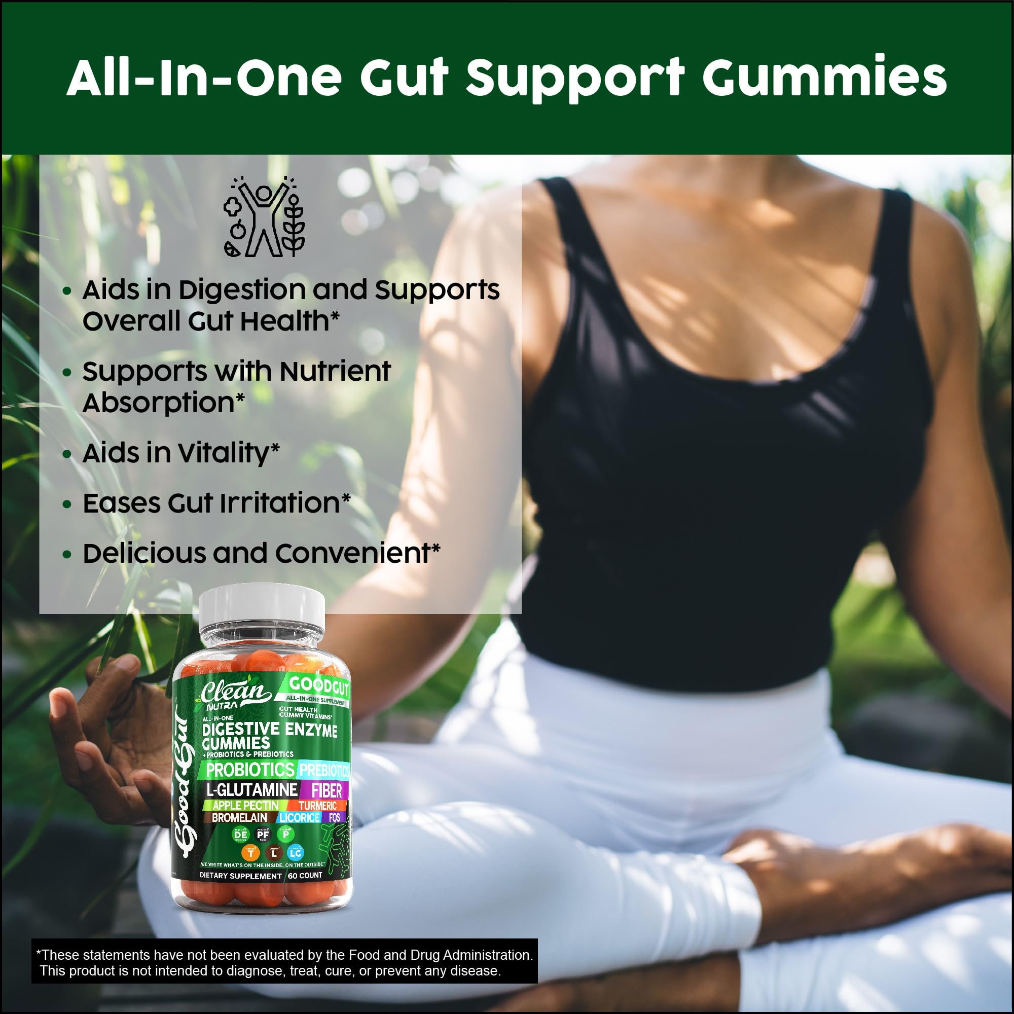 Detalle de ingredientes Clean Nutraceuticals: cúrcuma, regaliz y bromelina como aporte botánico