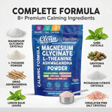 Clean Nutraceuticals conjunto de ingredientes: magnesio, ashwagandha y L‑theanine