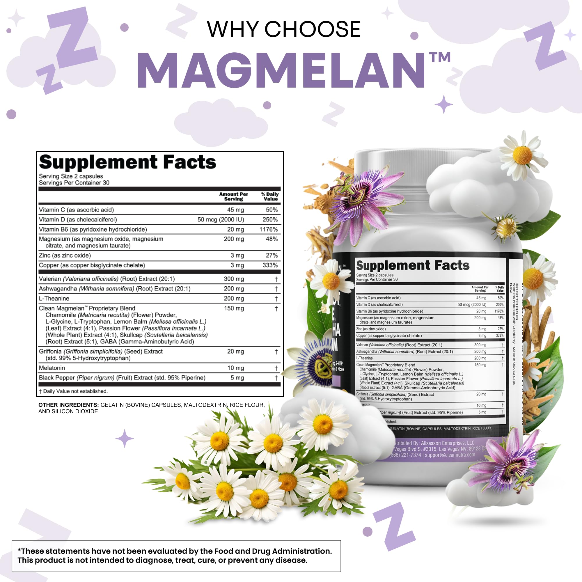 Clean Nutraceuticals ingredientes clave representados para transparencia