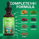 Clean Nutraceuticals mezcla de hierbas y algas en primer plano, beneficio nutricional visible