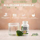 Clean Nutraceuticals ajo y hoja de olivo como ingredientes naturales visibles