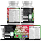 Clean Nutraceuticals conjunto de frutas, verduras y algas que ilustran la composición natural
