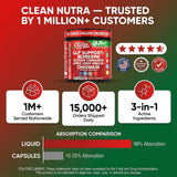 Clean Nutraceuticals ingredientes orgánicos: canela y vinagre de sidra visibles