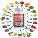 Clean Nutraceuticals ingredientes reunidos: cereza, cúrcuma, moringa, beneficios