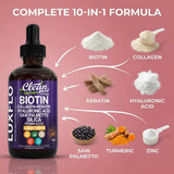 Clean Nutraceuticals LuxFlo botella junto a objeto para comparar tamaño