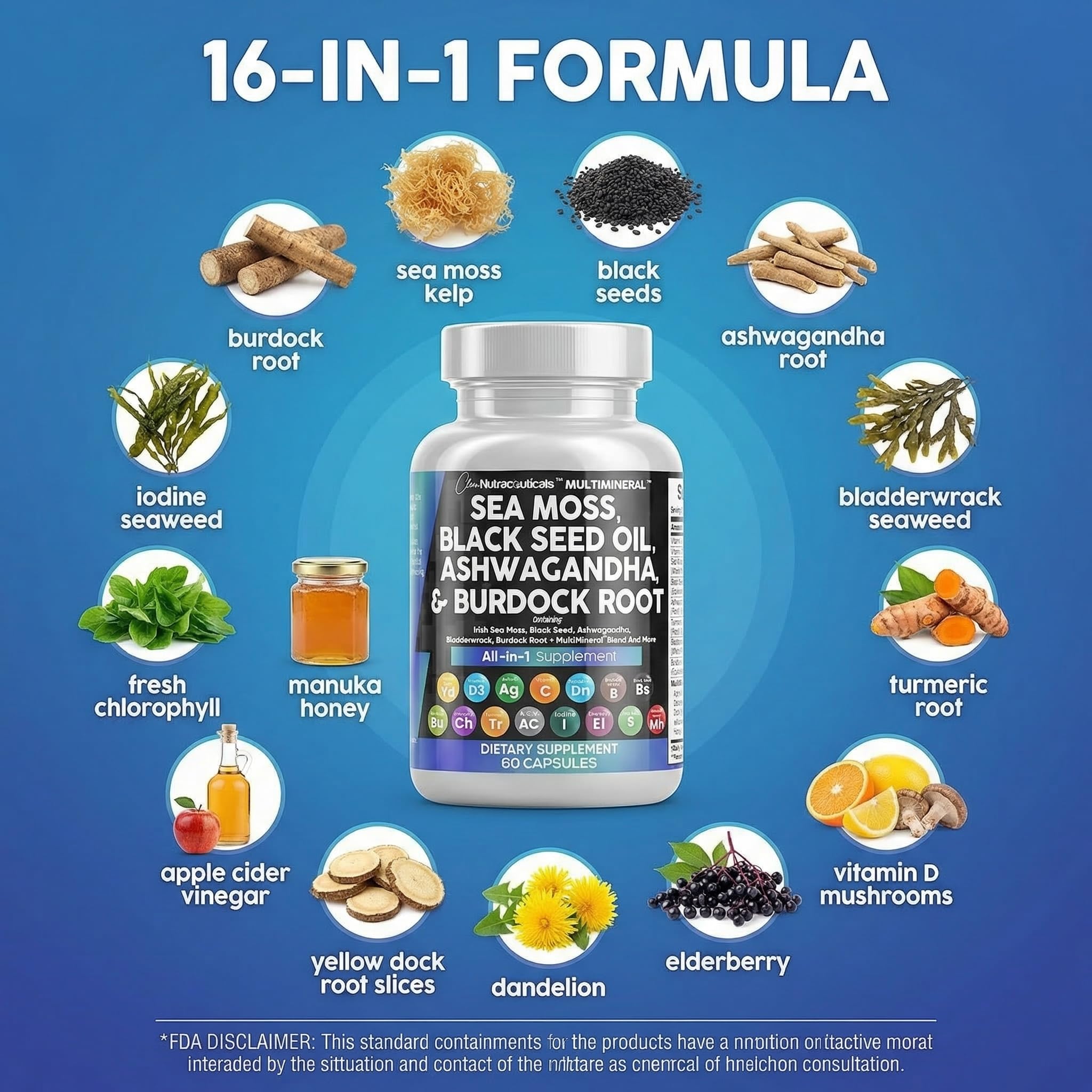 Clean Nutraceuticals muestra de Irish Sea Moss en polvo, fuente de minerales