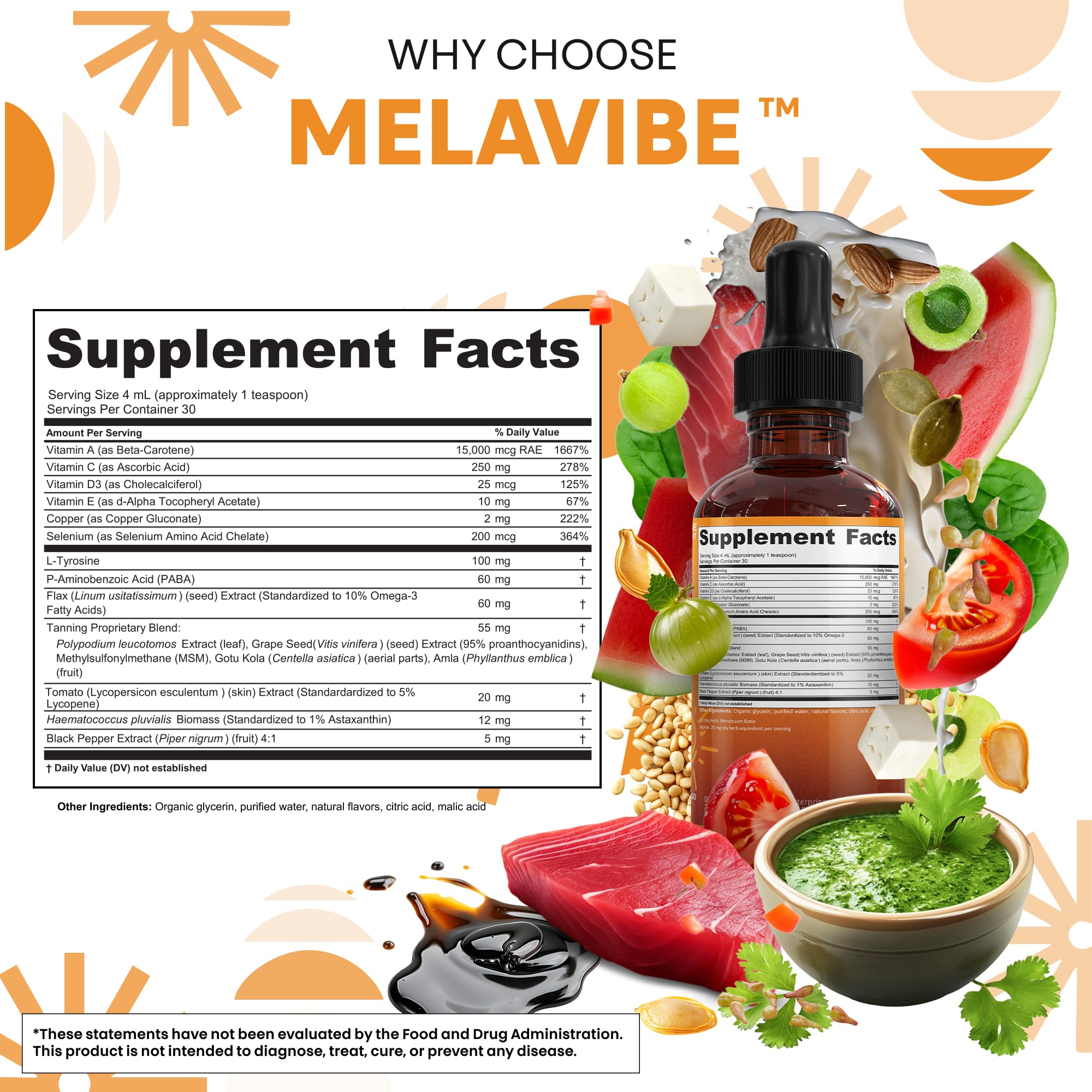 Clean Nutraceuticals MelaVibe gotas vertidas en batido para consumo nutritivo