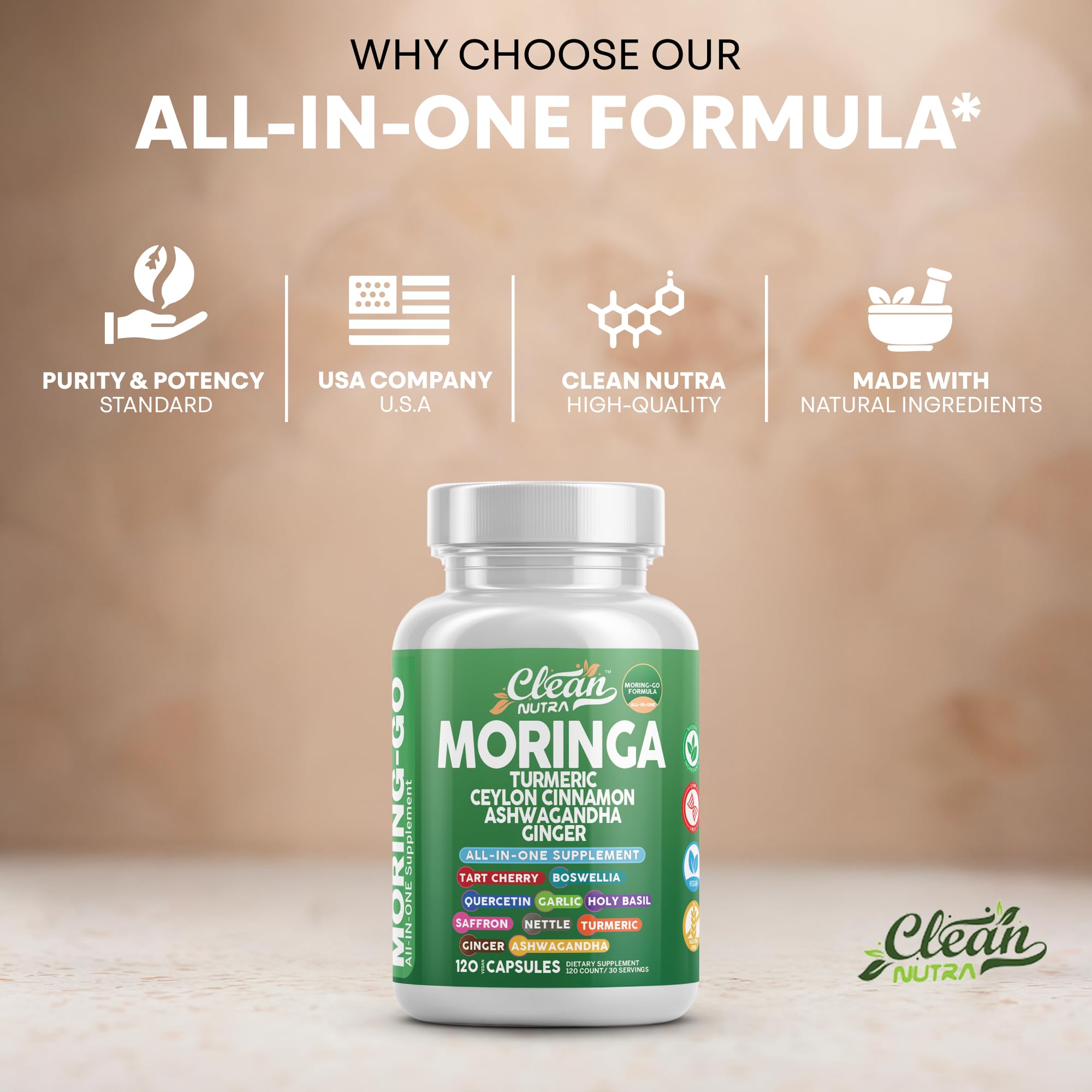 Clean Nutraceuticals etiqueta nutricional legible con lista de ingredientes